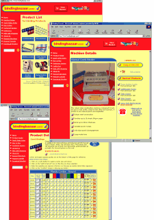 Screenshots of The Binding Bazaar web site.  Click here to visit the site.